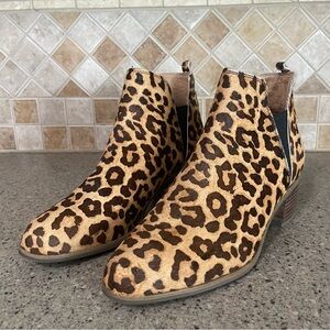 Dr Scholl’s Women’s Amara Leopard Print Ankle Bootie Size 9.5